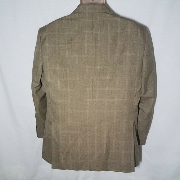 Andrew Fezza Light Brown Windowpane Blazer - Picture 3 of 10